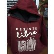 RESISTE LIBRE... DSKNTRL Sudadera Sin Cremallera con Caputcha 100