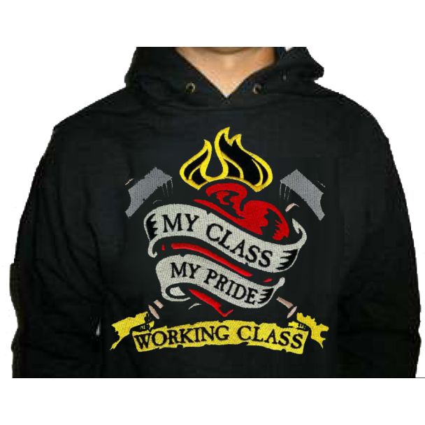 MY CLASS MY PRIDE Working Class Sudadera Bordada Sin Cremallera con Capucha 100