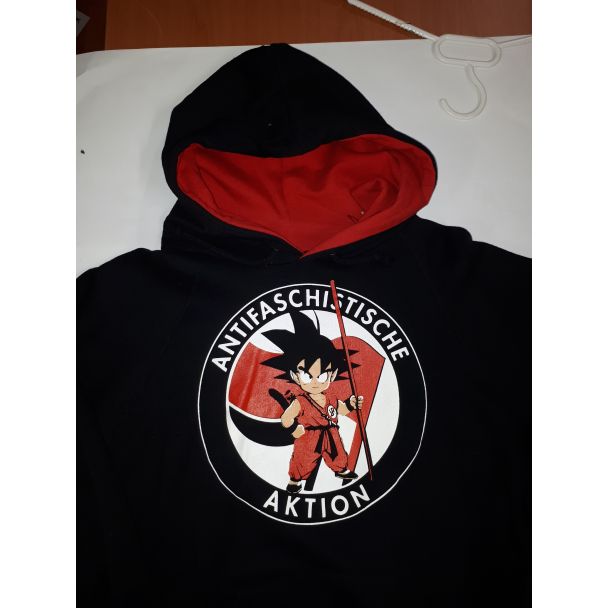 SON GOKU ANTIFASCHISTISCHE AKTION Sudadera Sin Cremallera con Capucha