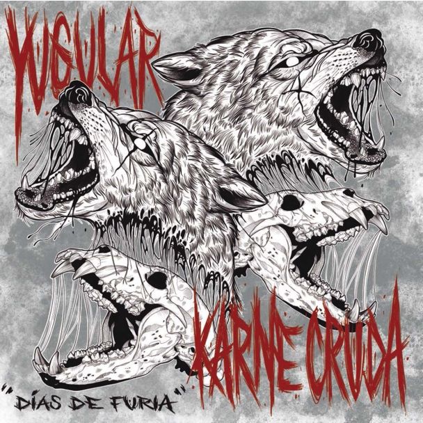 KARNE CRUDA /  YUGULAR Días de furia (2022) LP