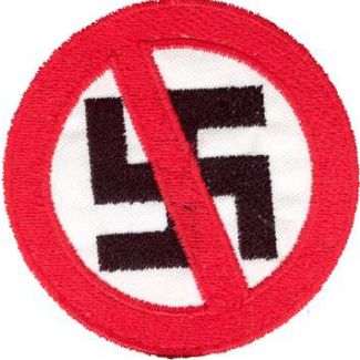 PARCHE BORDADO PROHIBIDO NAZIS 100