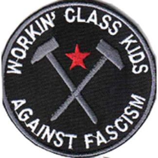 PARCHE BORDADO WORKING CLASS KIDS AGAINST FASCISM 100