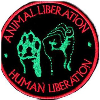 PARCHE BORDADO LIBERACIÓN ANIMAL Y HUMANA 100