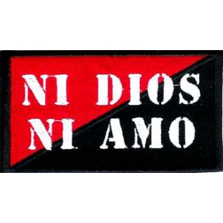 PARCHE BORDADO NI DIOS NI AMO (CNT) 100