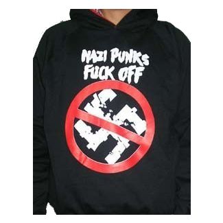 NAZI PUNKS FUCK OFF Sudadera Sin Cremallera con Caputcha 100