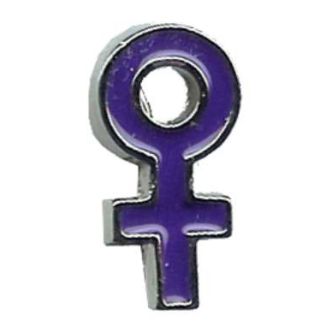 CHAPA METÁLICA 209 SIMBOLO FEMINISTA MORADO 100