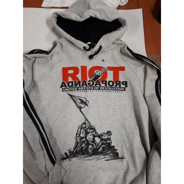 RIOT PROPAGANDA Sudadera Sin Cremallera con Capucha Combinada