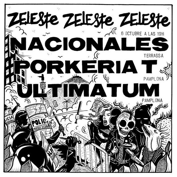 ULTIMATUM+PORKERIA T + LOS NACIONALES  vinilo negro